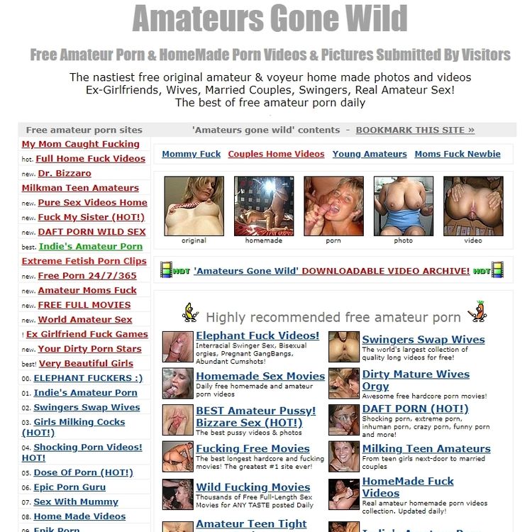 Amateurs-gone-wild and 28+ amateur porn sites on YouPornList!